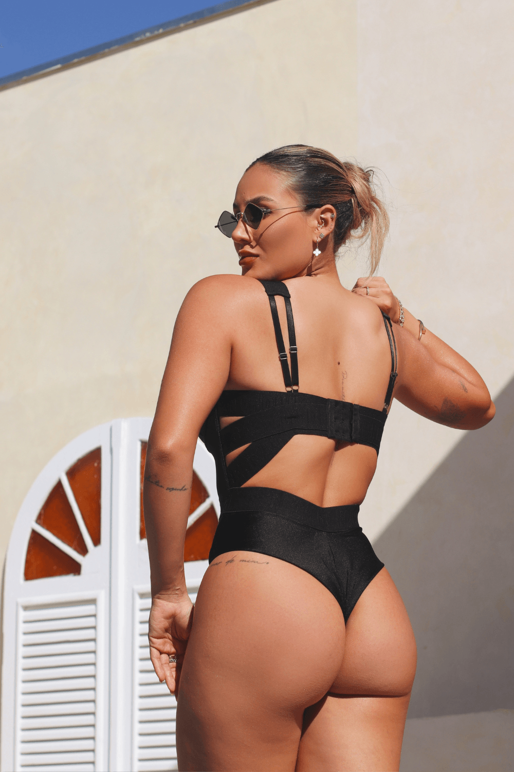 Fato de Banho Modelador Preto